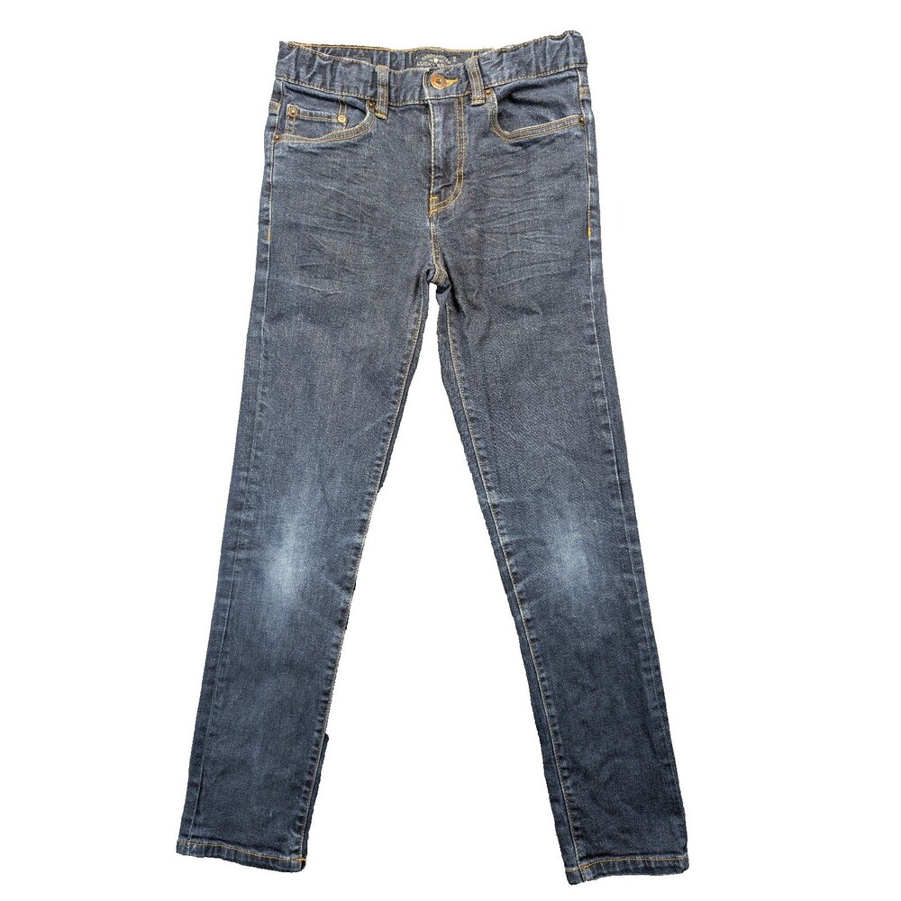 Lucky Brand Boys Size 12 Denim Jeans Dark Wash Adjustable Waist Blue